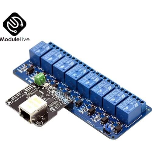 Ethernet Control Module 8 CH 16 Channel Relay Lan Wan Network Web Server RJ45 Port Interface Ethernet Controller Network Board