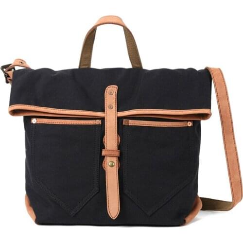 Retro Men Crossbody Bag Traveling Lightweight Canvas Mens Bag Casual Vertical Square Large Capacity Handbag Messenger bag