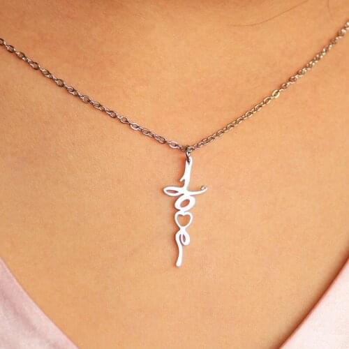 Wholesale 10pc/lot Love Letter Stainless Steel Necklace Cute Heart Pendant Kids Girls Women Chokers Statement Necklace Cute Gift