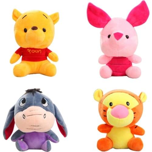 Disney Winnie the Pooh 10cm Plush Animal Doll Toy Keychain Pendant Pendant Cute Anime Movie Cartoon Children Doll Gift Best Gift