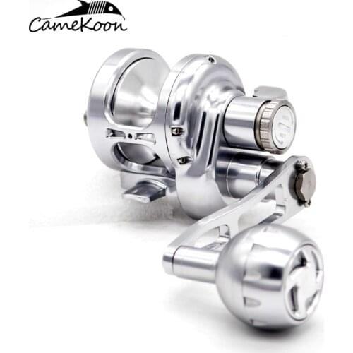 CAMEKOON TR100 Full Metal Conventional Saltwater Lever Drag Fishing Reel 28KG Max Drag Deep Sea Big Game Trolling Reel