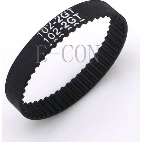 100pcs /lot 102-GT2 Loop Timing Belt Width 6mm GT2 Belt Rubber Fiberglass Inner Length 102mm 51 Teeth for GT2 Timing Pulley