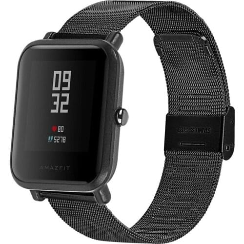 20mm 22mm Milanese Mesh Stainless Steel Strap For Huami Amazfit Bip Samsung Galaxy Watch 46mm 42mm Active Gear S3 Band Bracelet
