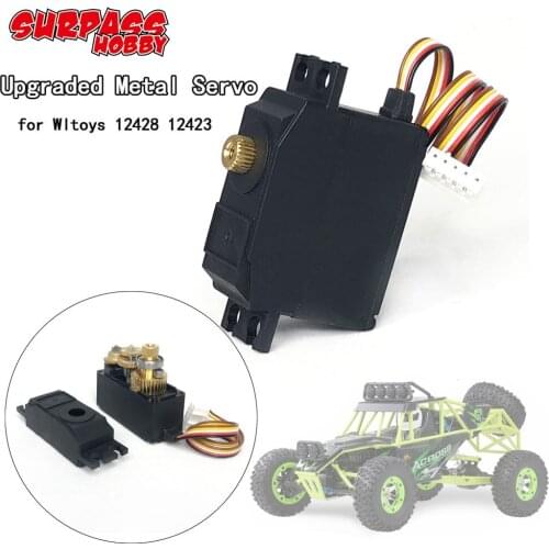 1:12 Upgraded 25g Metal Gear 4.5kg Servo for Wltoys 1/12 12428 12423 RC Desert Truck Short Course Car