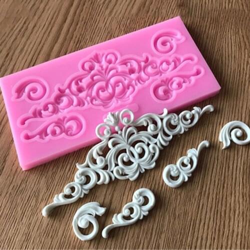 DIY Pastry Tools Silicone Soap Mold Retro Border Fondant Cake Chocolate Mold Kitchen Accessories Cooking Cake Decorating Tools
