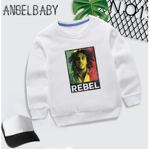 Boys Girls Sweatshirt Kids Jamaica Singer Bob Marley Reggae Rastafari Hoodies Children Autumn Tops Baby Cotton Clothes,KYT5208
