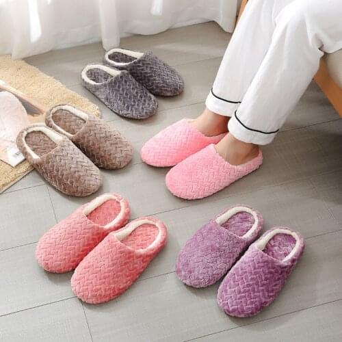 Women Indoor Slippers Soft Faux Fur Lovers Home Floor Slipper Short Plush Comfortable Female Male House Floor Bedroom Slides