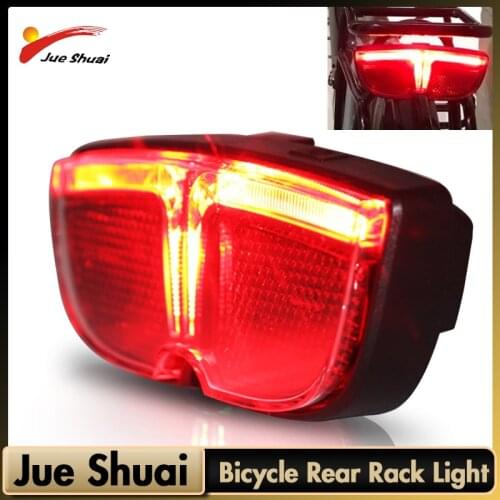 Red Safe Warning Bicycle Rear Rack Light Waterproof 2 AAA Battery Not Include Bike Taillight Fast Shipping Easy Installation
