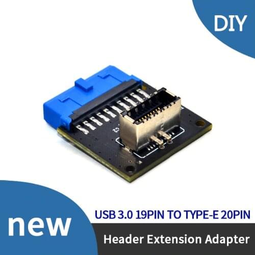 USB 3.0 Internal Header to USB 3.1/3.2 Type C front Type E Adapter 20pin to 19pin converter for pc motherboard Connector Riser