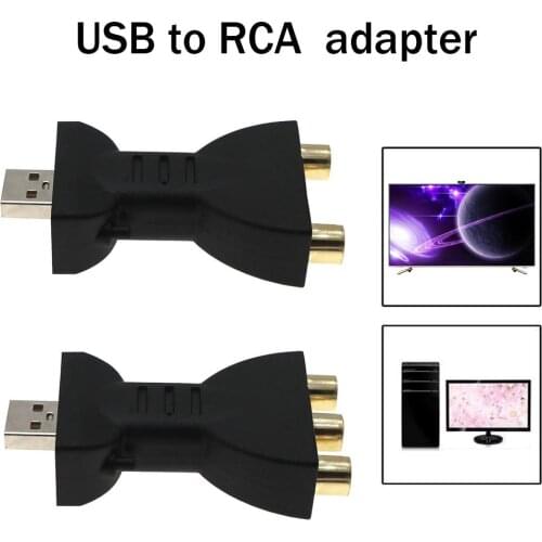 High Quality Video Audio Converter Adapter USB To 2 RCA Female Audio And Video Adapter Cable