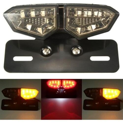 Motorcycle Tail Light Brake Light Lamp Custom License Plate Holder Bracket For Harley For Honda Suzuki Kawasaki Yamaha