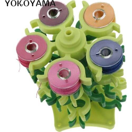 YOKOYAMA Green Rotary Bobbin Collection Box Sewing Storage Collecting Tool Home DIY Sewing Supplies Bobbin Storage Gadget