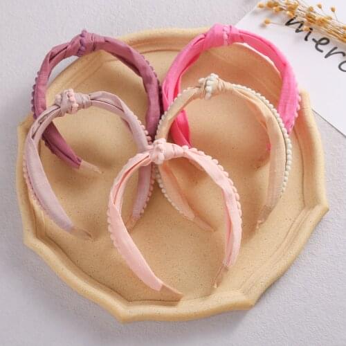 1pcs Sweet Girls Nylon Headband Women Fashion Cross Knot Newborn Baby Headwear Non-slip Headband for Cute Baby Hair Accessories