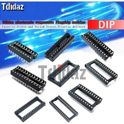 10PCS IC Sockets DIP6 DIP8 DIP14 DIP16 DIP18 DIP20 DIP28 DIP40 pins Connector DIP Socket 6 8 14 16 18 20 24 28 40 pin