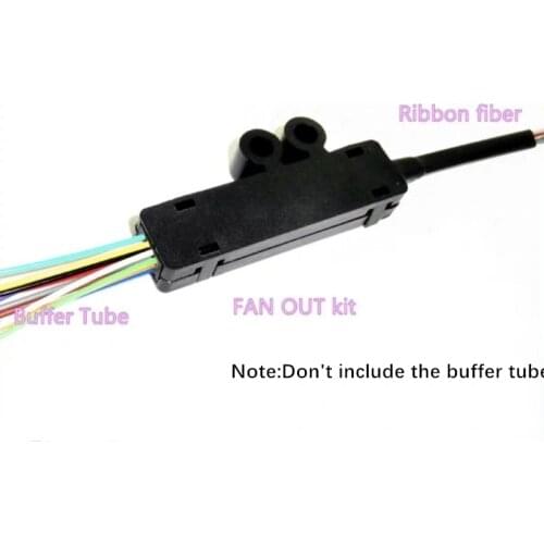 100pcs 1*12 branching device 0.9mm for ribbon fiber FTTH furcation tube 12 core fiber optic junction box mini 1X12 FAN OUT KITS