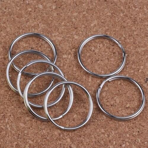 100Pcs/Lot Split Keyring 25mm Key Ring Chain Loop Pocket Photo Clasps Connectors