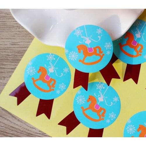 150 stickers/lot horse pattern self-adhesive paper sticker for decoration/gift/baking, Item No.TK52