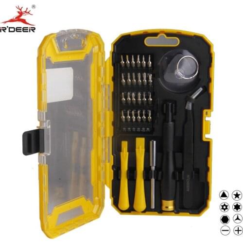 RDEER 32pcs Precision Screwdriver Sets Electronic Tools Bits Set For Mobile Phone Watch Repair Tool Kits