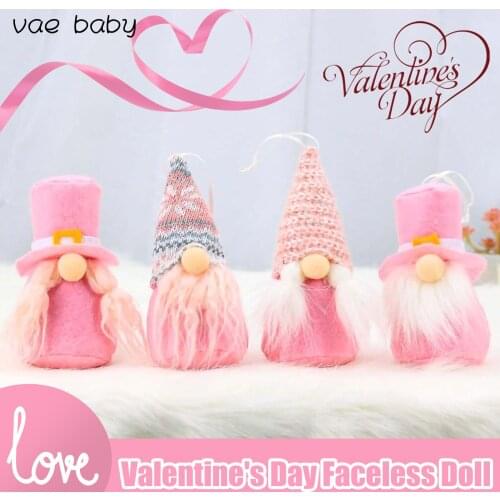 4PCS Valentines Day Creative Plush toy Faceless Doll Decoration toy Ornaments Present kawaii stuffed toys