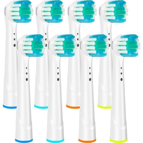8Pcs Standard Replacement Toothbrush Heads for Oral B Braun Electric Toothbrush Replacement Brush Heads
