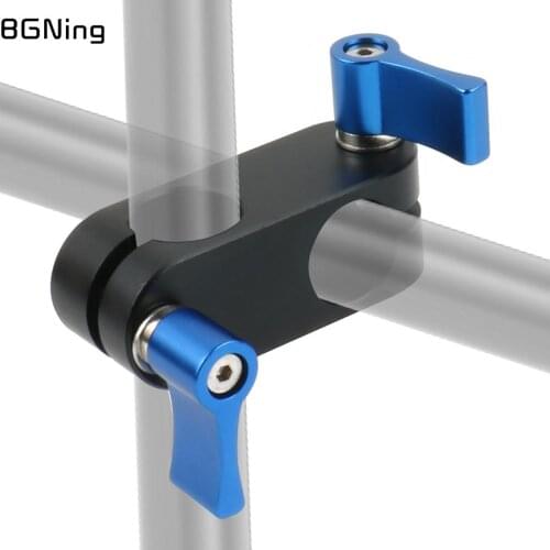 90 Degree Right Angle 15mm Rod Rig Clamp Adapter for 5D2 5D3 A7sGH4 DSLR Camera Photography System Photo Studio Handgrip Monitor