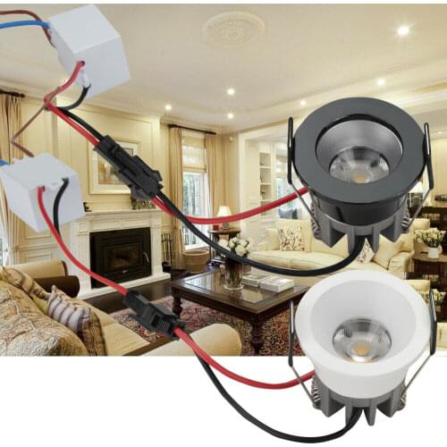 Dimmable LED COB Ceiling Light Round Recessed Spotlights Bulb 3W 220V 110V LED Downlight Lamp with Driver for Bedroom Bathroom
