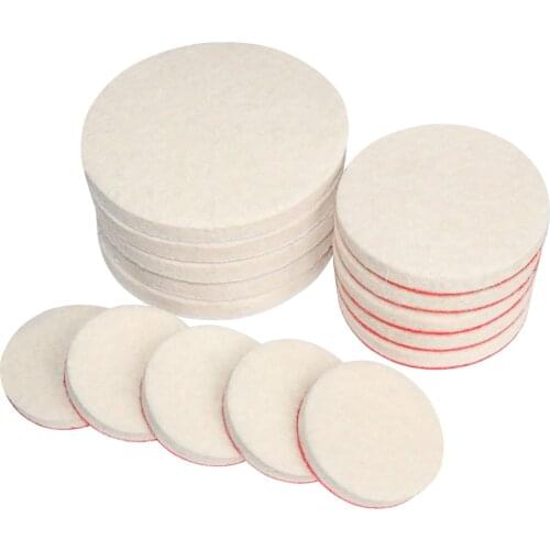 5PCS 2/3/4/5Inch Flocking Wool Felt Polishing Wheel Grinding Sanding Disc High-density Hook&Loop Polishing Pads 4.9