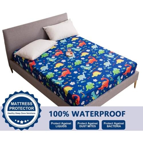 Cotton Polyester Mattress Protector Cover Waterproof Fitted Sheets Breathable Bed Protection Pad Cover Anti-mite Bedspreads