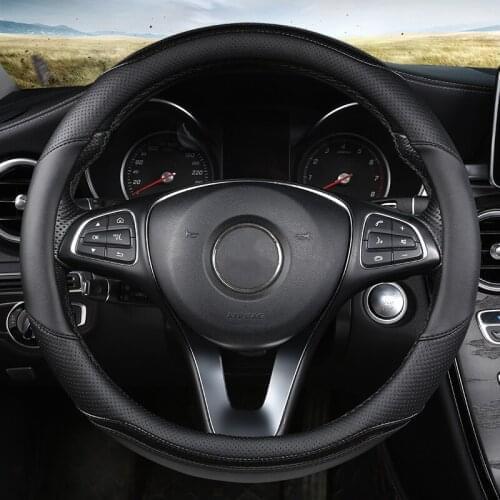ZHOUSHENGLEE Microfiber Leather Car Steering Wheel Cover For Isuzu D Max Trooper Rodeo Mux Ertiga APV Ignis Edition SX4
