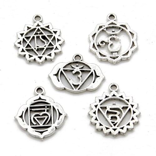 20Pcs Mix 5 Styles Photo Color Metal Alloy Letter 3D Round Charms Pendants For Jewelry Making DIY Handmade Craft