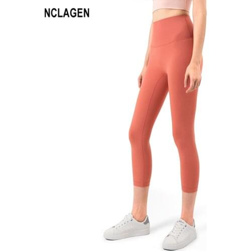NCLAGEN Yoga Pants Women High Waist Workout Leggings Sport Fitness Skin-friendly Naked Feeling Squat Proof Elastic Gym Tights