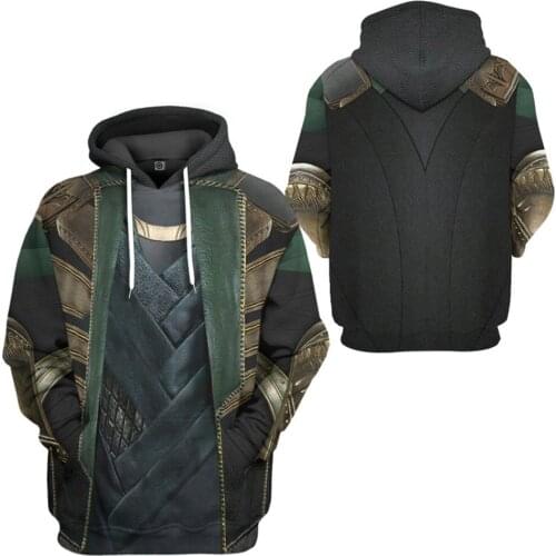 Loki Cosplay Hoodie 3D Printed Adult Sweatshirt Casual Pullover