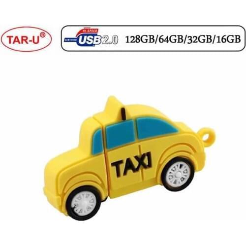 Cartoon 64GB Cute Taxi Note USB Flash Drive 4GB 8GB 16GB 32GB 64GB Pendrive USB 2.0 Usb stick
