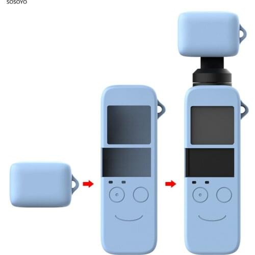 Soft Silicone Protective Case Dust-Proof Protector Anti-Slip Shell With Silicone Lens Cover For DJI OSMO POCKET Camera Accessori