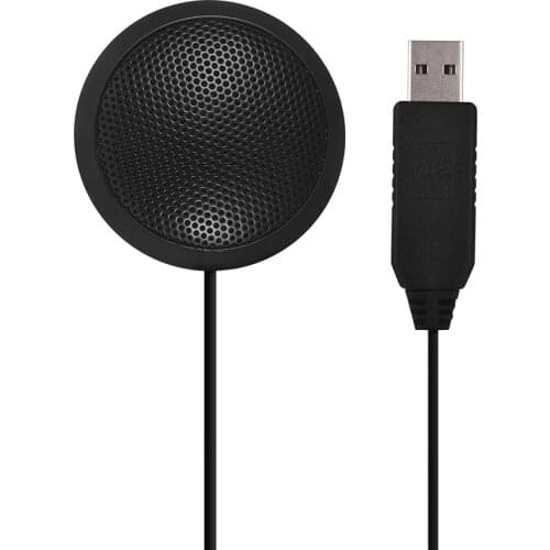 Desktop Omni-directional Microphone with 1.5m Cable USB Port High Sensitivity Mic for Computer Video Conference Meeting