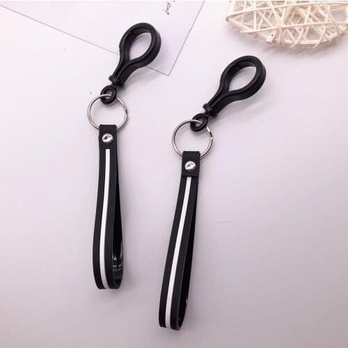 New Korean version 1pcs cartoon leather rope key chain key ring accessories multi-color bag mobile phone car key ring pendant