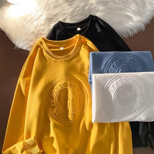 2021 Autumn Minimalist Sweatshirt Plus Size Basic Pullover Clothes for Teens Korean Fashion Casual Streetwear Oversized Hoodie