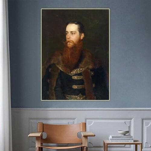 Portrait Arthur Graf Berchtold by Eugene de Blaas Canvas Art Oil Painting Aesthetics Picture Wall Hanging Decor Home Decoration