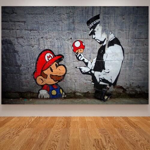 Canvas Big Street Art Graffiti Posters and Prints Abstract Wall Art Pictures Home Decoration Cuadros Decoracion Drop shipping