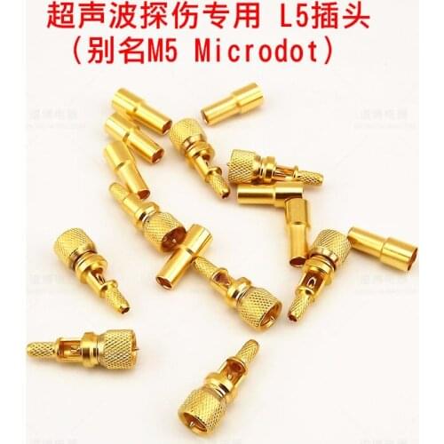 Ultrasonic Probe Wire L5 M5 Plug Male TOFD Probe Detector Microdot Connector Connector