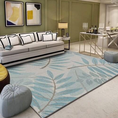 Nordic Abstract Floral Living Room Carpet Modern Minimalist Bedroom Rug American Coffee Table Floor Mat 3D Home Large Carpet