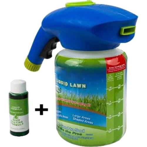 Seed Sprinkler With Growth-boosting Liquid Lawn Grass Seed Sprayer Plastic Watering Can Fast Easy Sprayers Ink Drop Shipping
