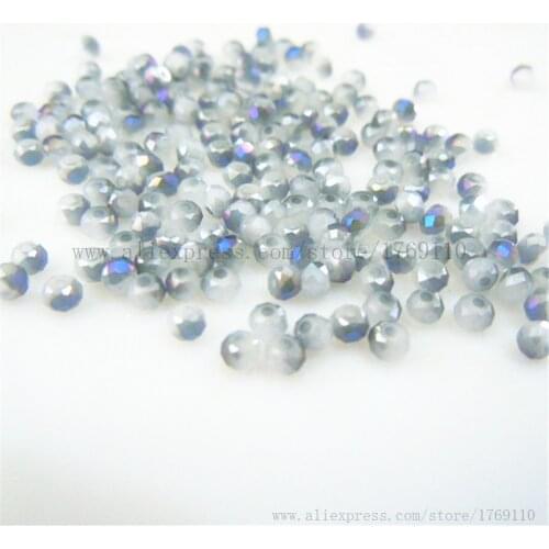 Isywaka Hot Purple 1800pcs 2mm Rondelle Austria faceted Crystal Glass Beads Loose Spacer Round Bead for Jewelry Making