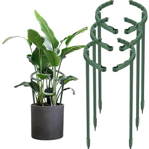 Plant Support Stake UV Resistant Garden Flower Support Rack Climbing Trellis Half Round Metal Plant Supports Ring Easy Install