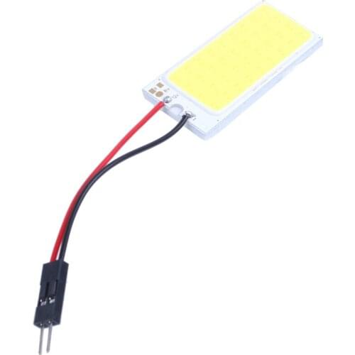 T10 Panel SMD COB LED Car Reading Bulb/ Ceiling Lamp White Pure + T10 / BA9S / Dome Festoon Adapters