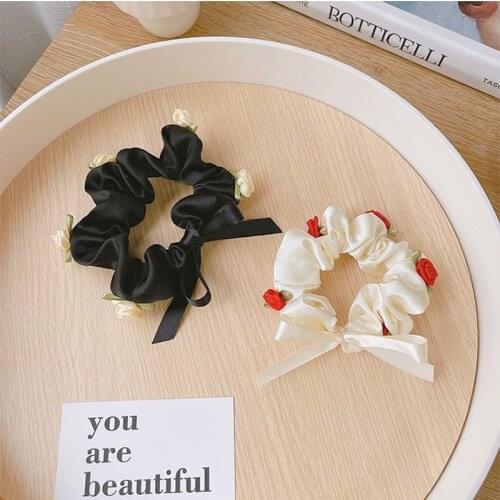 Korean New Fashion Women Flower Hair Circle Gentle Girls Sweet Hairbands Hair Accessories Ins Classical Girls Hair Ropes Gifts