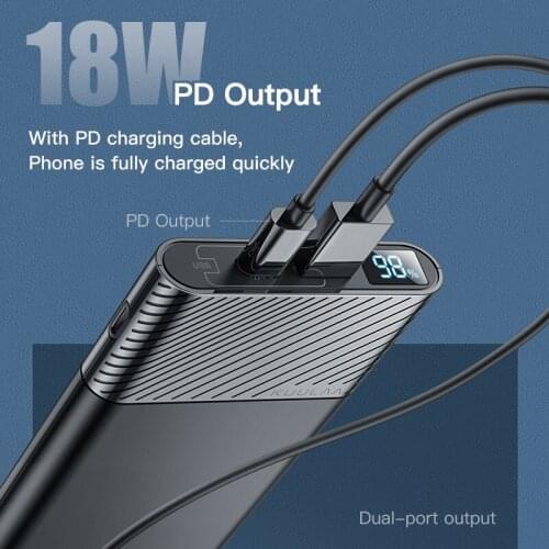 Power Bank 10000mAh QC PD 3.0 PoverBank Fast Charging PowerBank 10000 mAh USB External Battery Charger For Xiaomi Mi 10