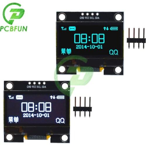 1.3 inch IIC I2C Serial 128x64 OLED LCD Display White/Blue Screen Module For Arduino SSH1106 -40-70 Celsius GND VCC SCL SDA
