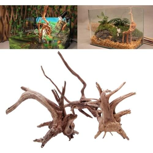 1 Pcs Wood Natural Trunk Driftwood Tree Aquarium Fish Tank Plant Stump Aquarium Fish Tank Ornament Landscaping Decoration