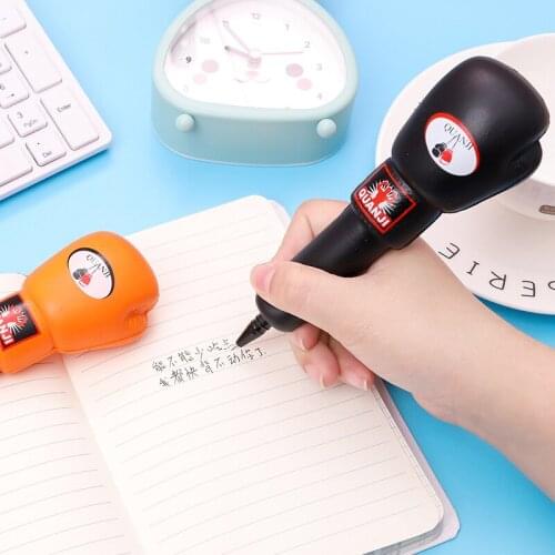 1pcs Creative Cartoon Shape Decompression Gel Pen Boxing Sponge Rebound Pen Student Vent Pen Writing Signature Pen 0.5mm